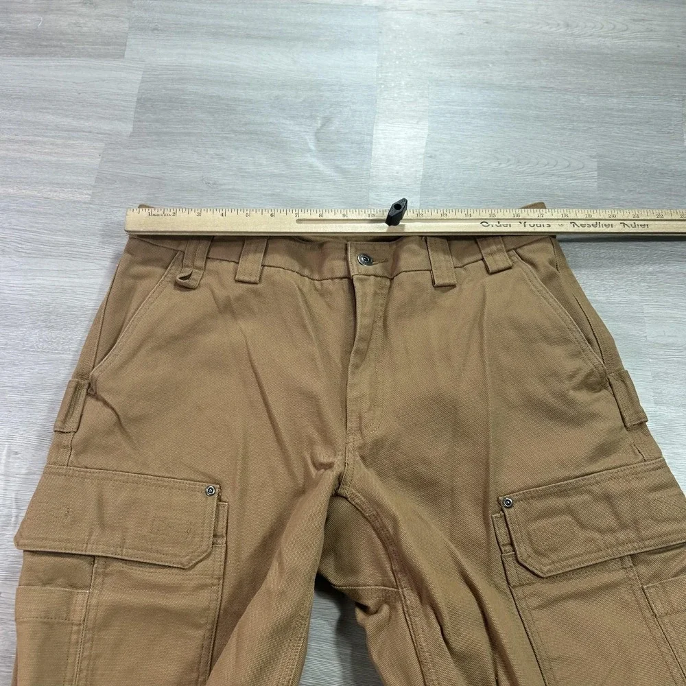 Duluth Trading Co Pants Mens 36x36 Brown Canvas Cargo Straight Leg Workwear